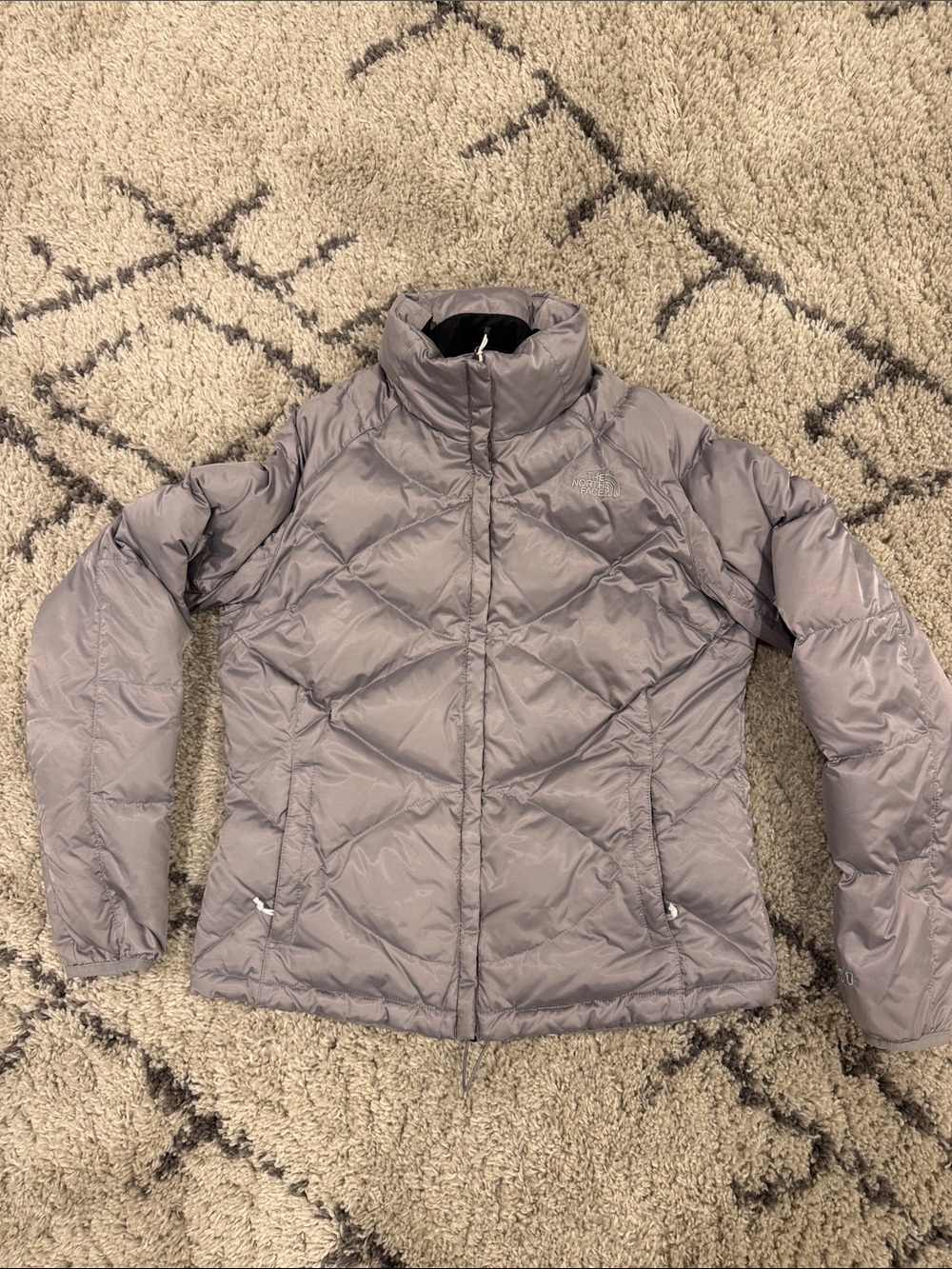The North Face Women's Light Gray Quilted Puffer Jacket